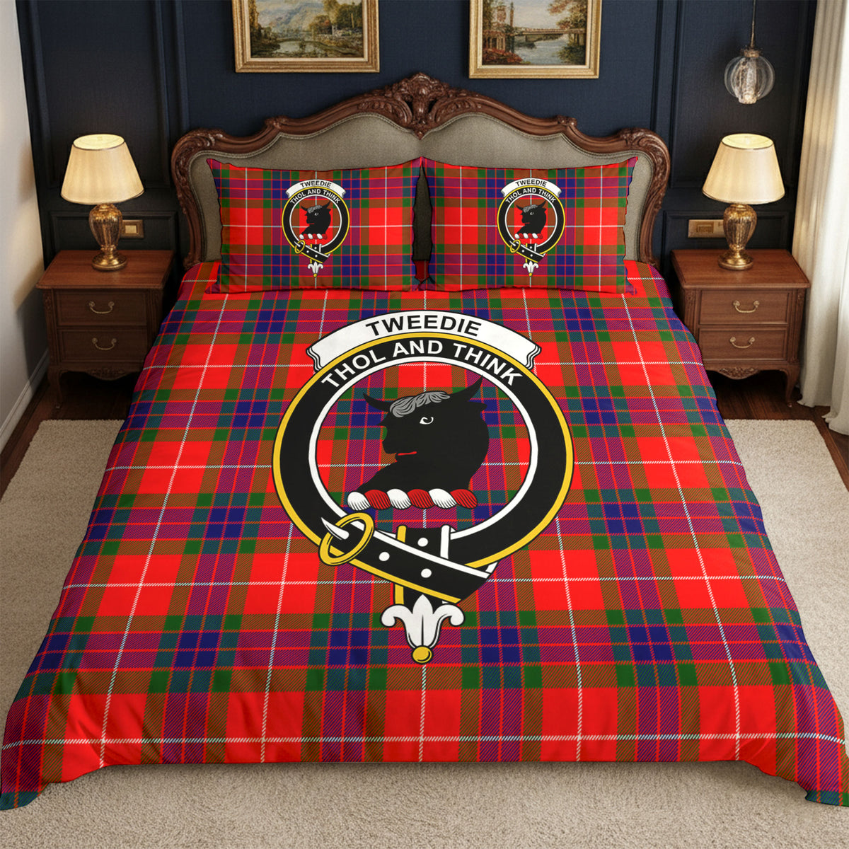 Tweedie Tartan Crest Bedding Set