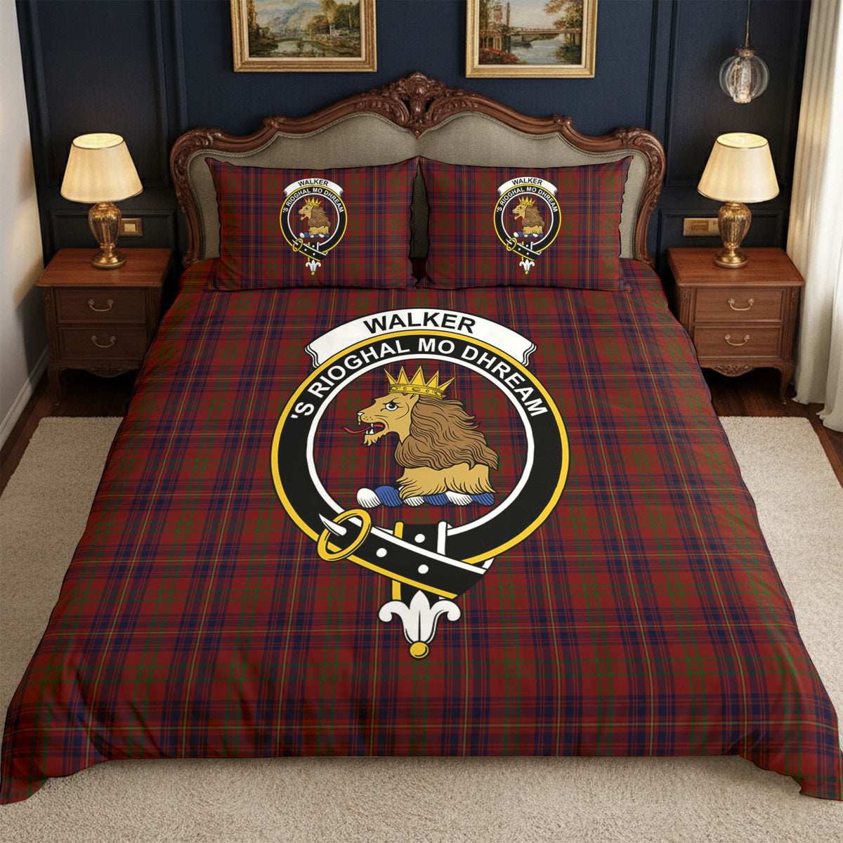 Walker Tartan Crest Bedding Set