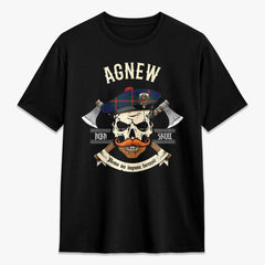 Agnew Modern Tartan Crest 2D T-shirt - Alba Skull Style