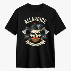 Allardice Tartan Crest 2D T-shirt - Alba Skull Style