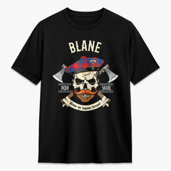 Blane Tartan Crest 2D T-shirt - Alba Skull Style