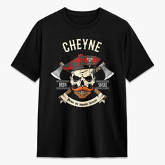 Cheyne Tartan Crest 2D T-shirt - Alba Skull Style