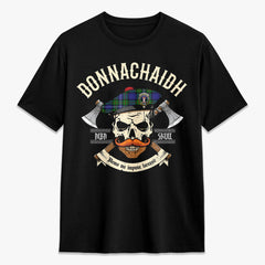 Donnachaidh Tartan Crest 2D T-shirt - Alba Skull Style