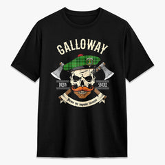 Galloway District Tartan Crest 2D T-shirt - Alba Skull Style