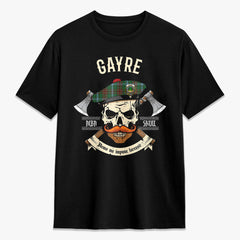 Gayre Tartan Crest 2D T-shirt - Alba Skull Style