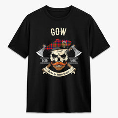 Gow (or McGouan) Tartan Crest 2D T-shirt - Alba Skull Style