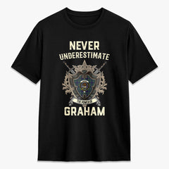 Graham of Montrose Modern Tartan Crest 2D T-shirt - Never Underestimate Style