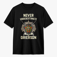 Grierson Tartan Crest 2D T-shirt - Never Underestimate Style