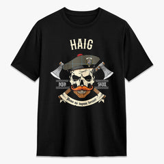 Haig Check Tartan Crest 2D T-shirt - Alba Skull Style