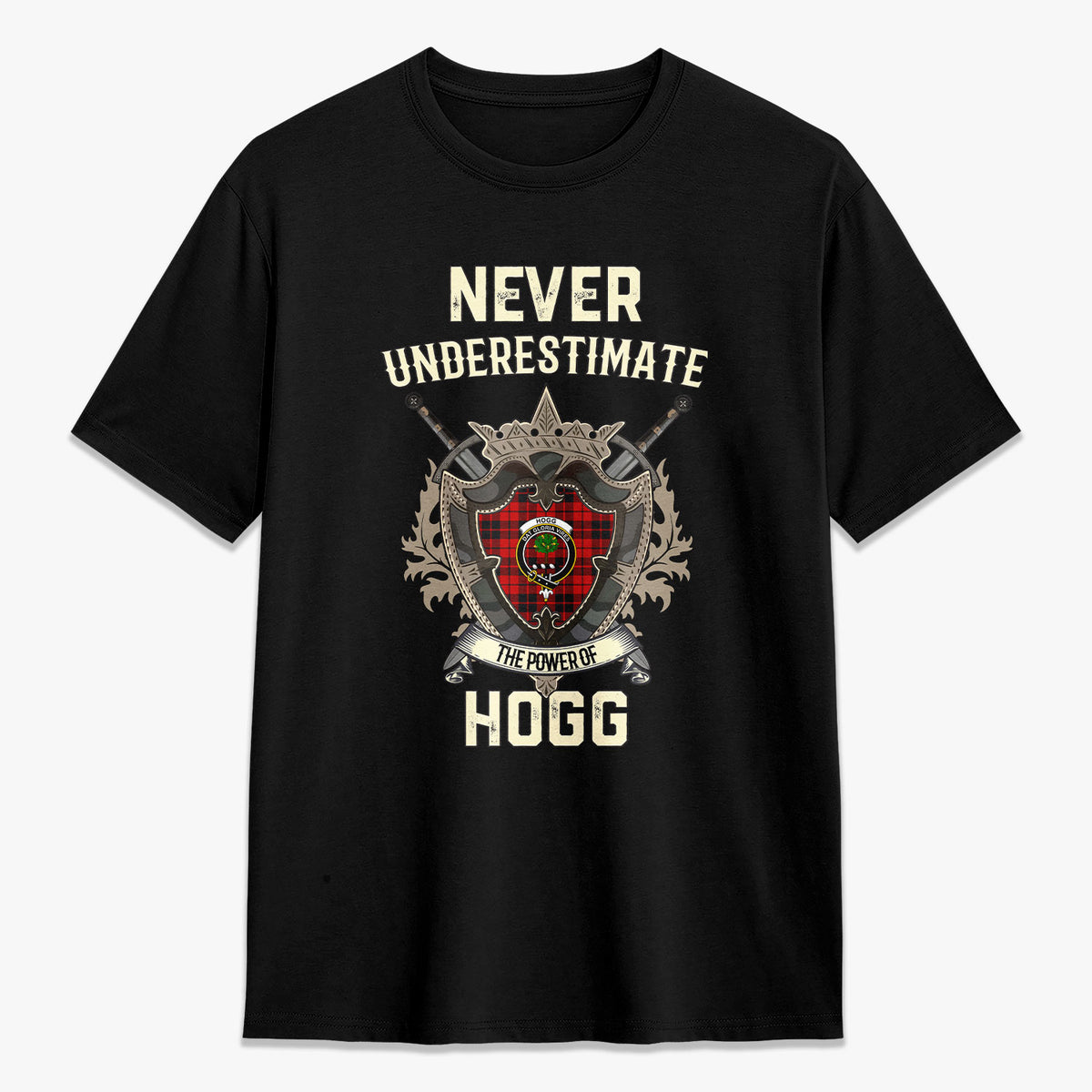 Hogg Tartan Crest 2D T-shirt - Never Underestimate Style