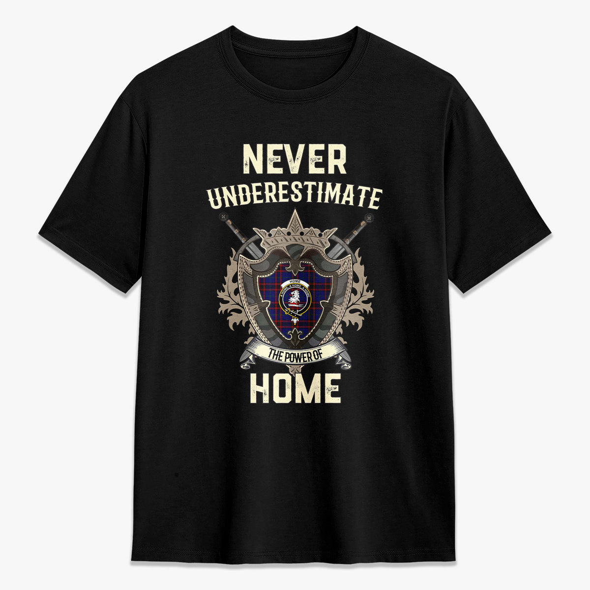 Home Modern Tartan Crest 2D T-shirt - Never Underestimate Style