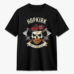 Hopkirk Tartan Crest 2D T-shirt - Alba Skull Style