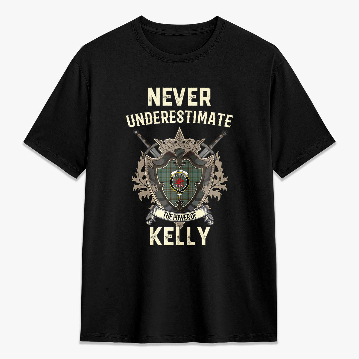 Kelly Dress Tartan Crest 2D T-shirt - Never Underestimate Style