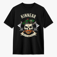 Kinnear Tartan Crest 2D T-shirt - Alba Skull Style