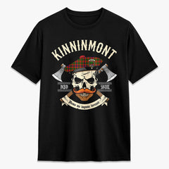 Kinninmont Tartan Crest 2D T-shirt - Alba Skull Style