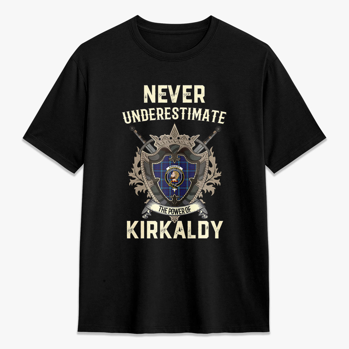 Kirkaldy Tartan Crest 2D T-shirt - Never Underestimate Style
