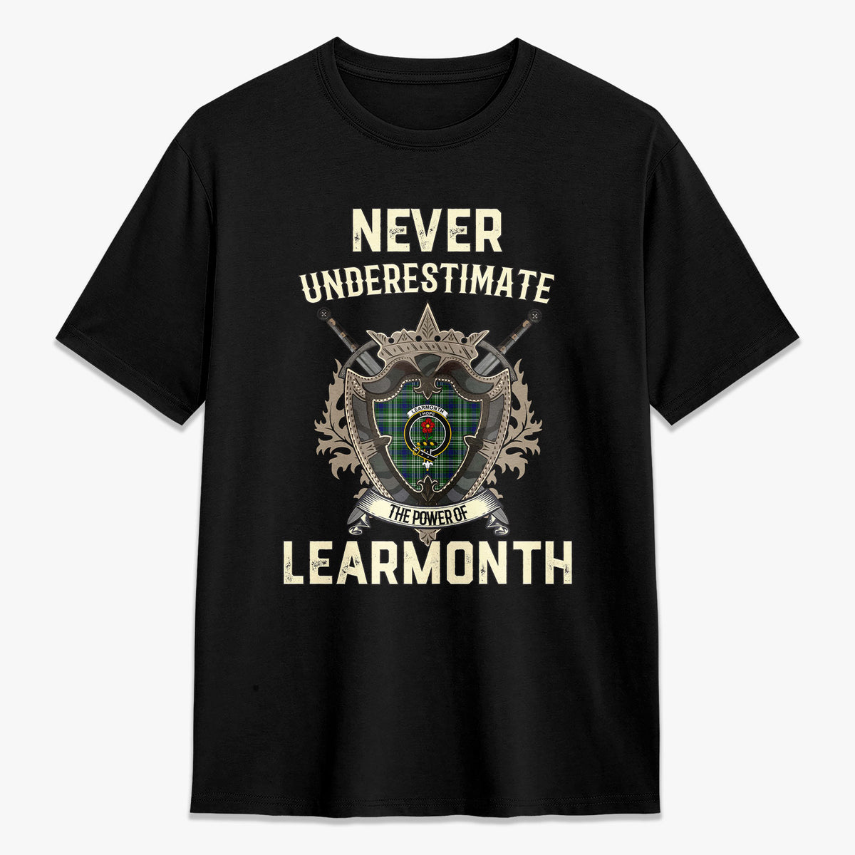 Learmonth Tartan Crest 2D T-shirt - Never Underestimate Style