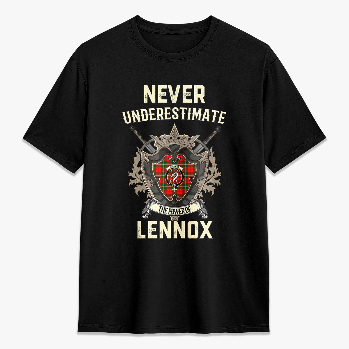 Lennox Tartan Crest 2D T-shirt - Never Underestimate Style