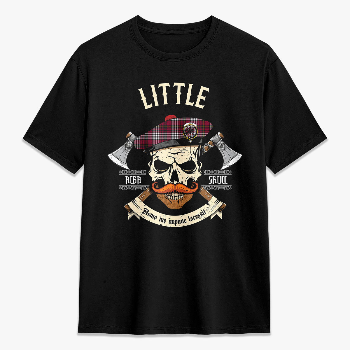 Little Tartan Crest 2D T-shirt - Alba Skull Style