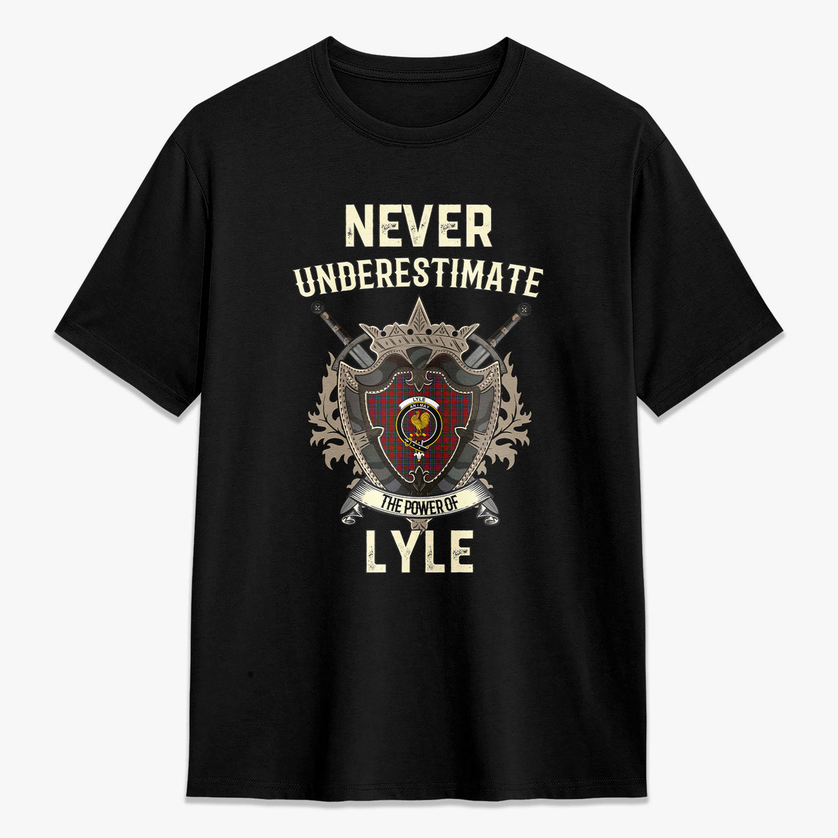 Lyle Tartan Crest 2D T-shirt - Never Underestimate Style
