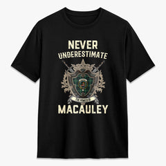 MacAuley Hunting Ancient Tartan Crest 2D T-shirt - Never Underestimate Style