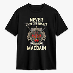 MacBain Tartan Crest 2D T-shirt - Never Underestimate Style