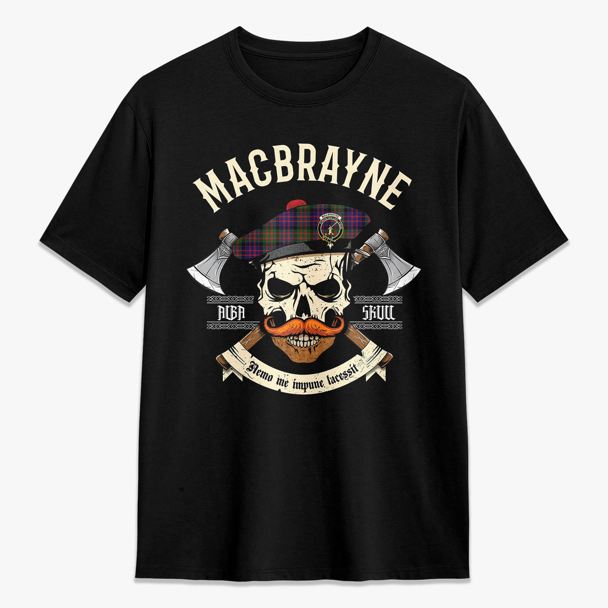 MacBrayne Tartan Crest 2D T-shirt - Alba Skull Style