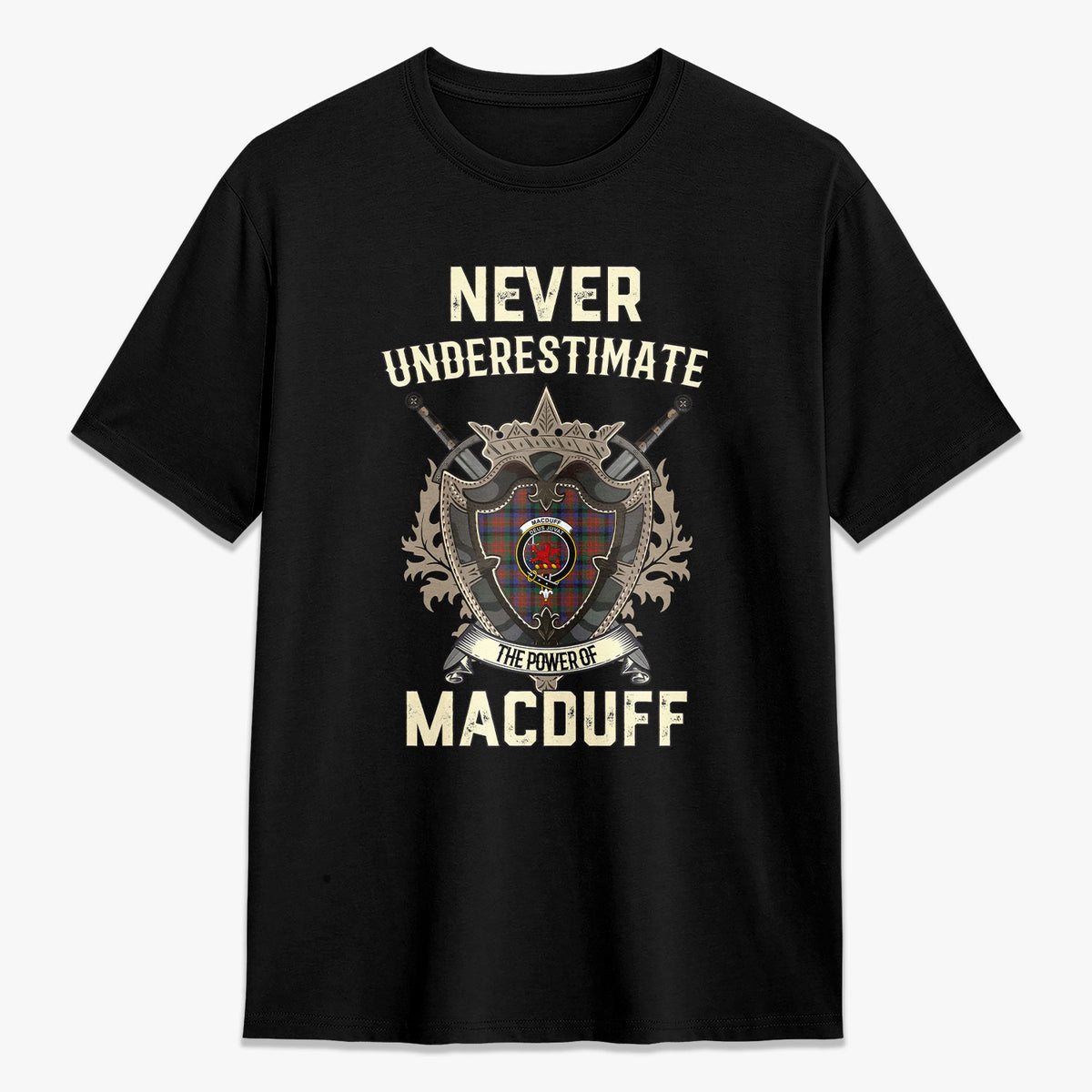 MacDuff Hunting Modern Tartan Crest 2D T-shirt - Never Underestimate Style