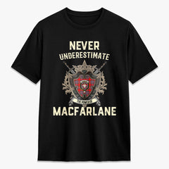MacFarlane Modern Tartan Crest 2D T-shirt - Never Underestimate Style