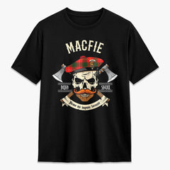 MacFie Tartan Crest 2D T-shirt - Alba Skull Style