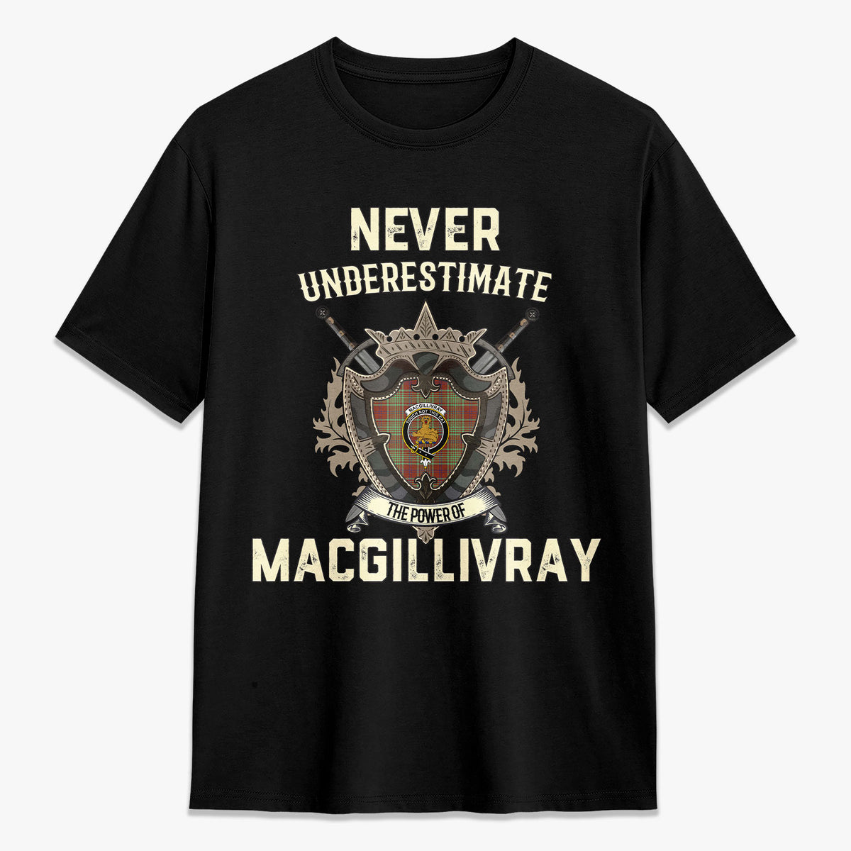 MacGillivray Hunting Ancient Tartan Crest 2D T-shirt - Never Underestimate Style