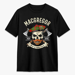 MacGregor Modern Tartan Crest 2D T-shirt - Alba Skull Style