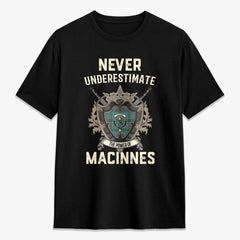 MacInnes Ancient Tartan Crest 2D T-shirt - Never Underestimate Style