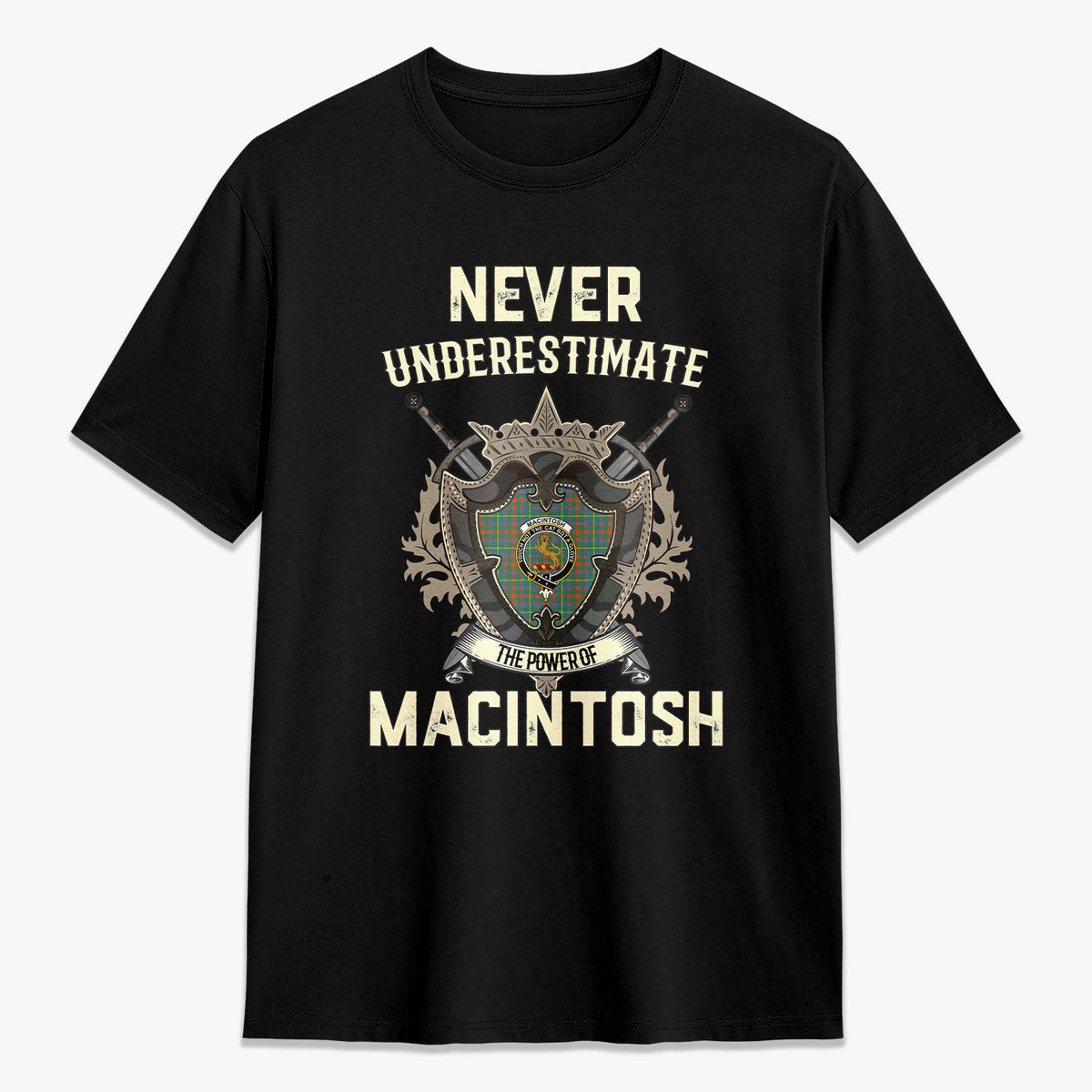 MacIntosh Hunting Ancient Tartan Crest 2D T-shirt - Never Underestimate Style