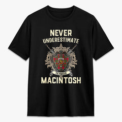MacIntosh Modern Tartan Crest 2D T-shirt - Never Underestimate Style
