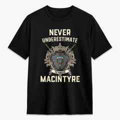 MacIntyre Ancient Tartan Crest 2D T-shirt - Never Underestimate Style