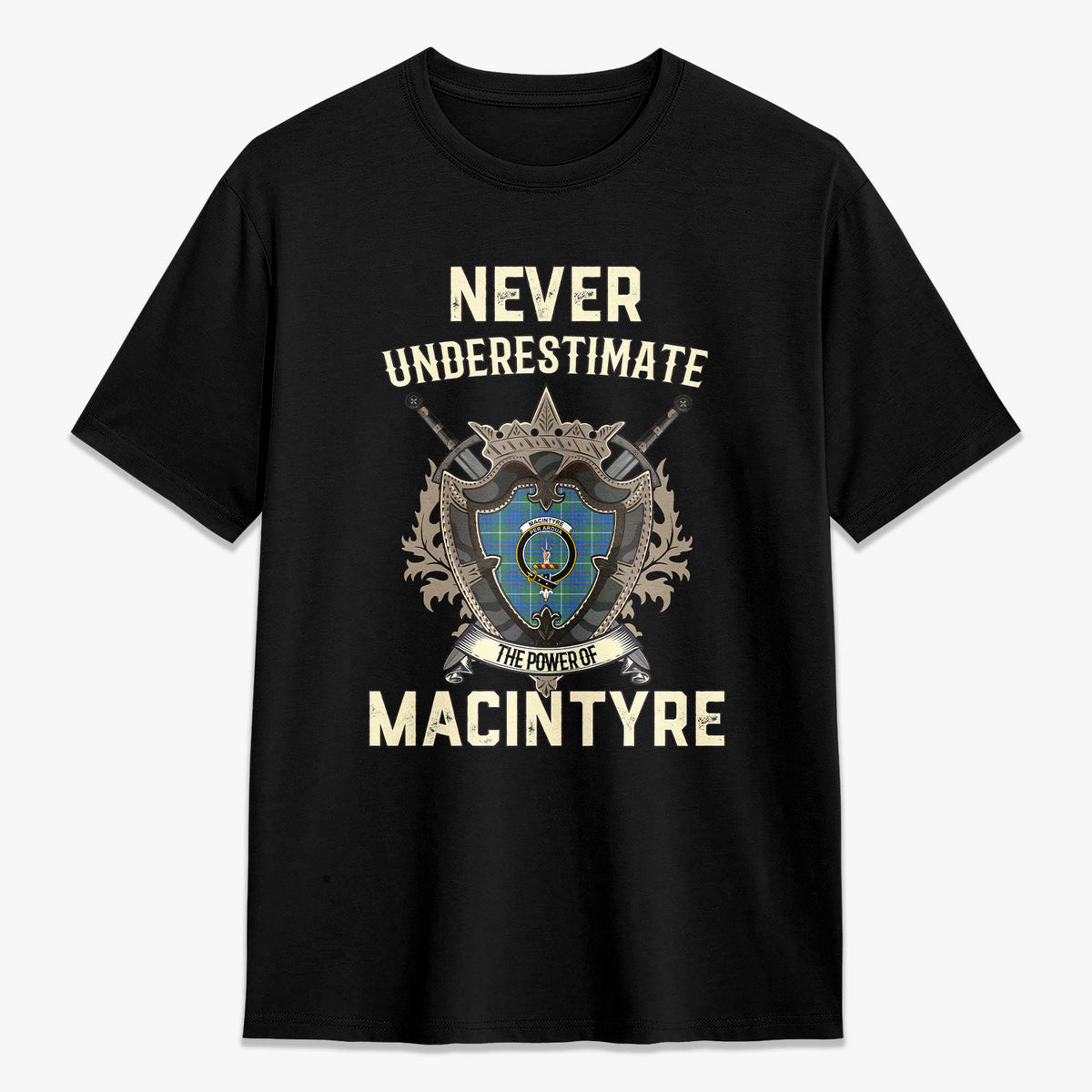 MacIntyre Hunting Ancient Tartan Crest 2D T-shirt - Never Underestimate Style