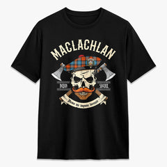 MacLachlan Ancient Tartan Crest 2D T-shirt - Alba Skull Style