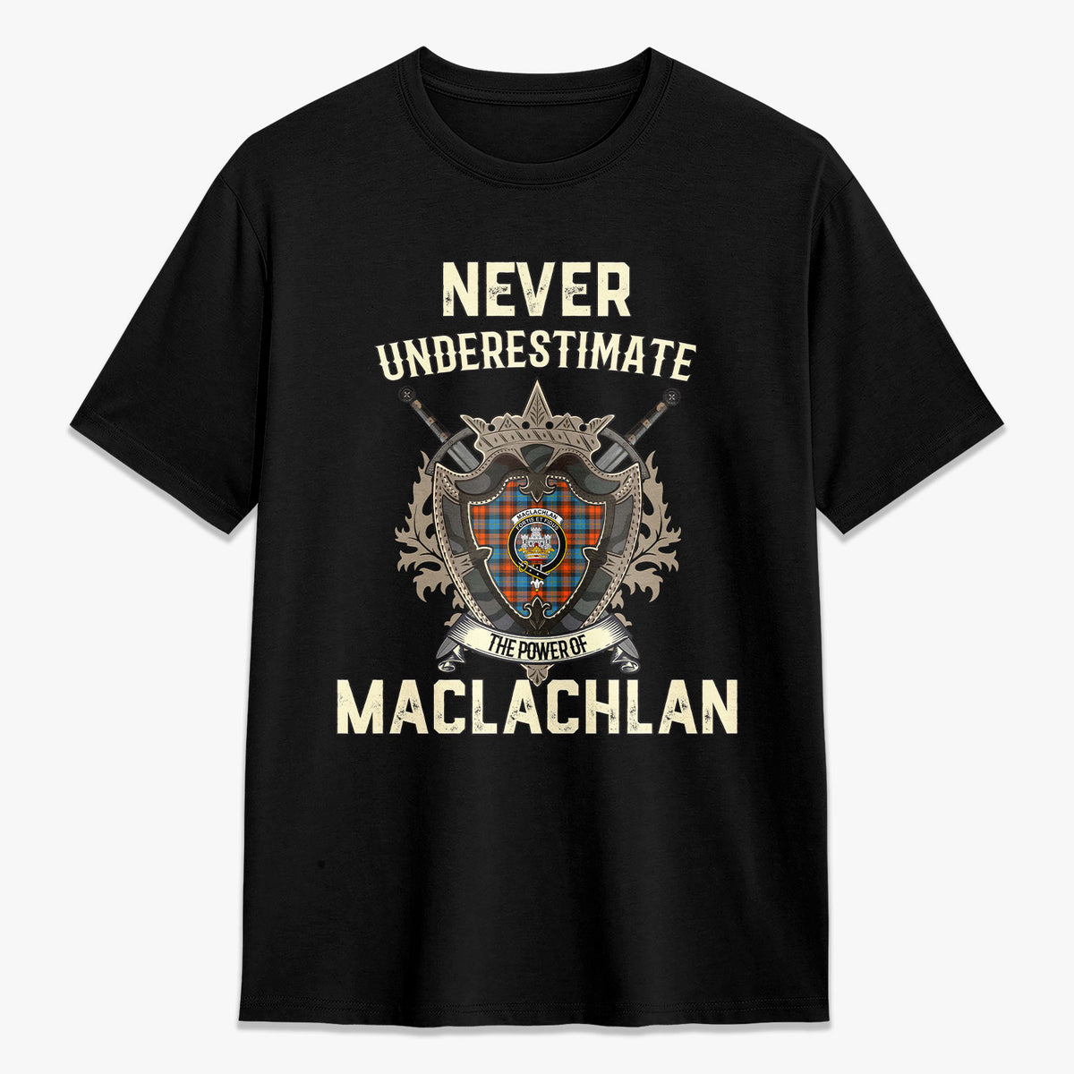 MacLachlan Ancient Tartan Crest 2D T-shirt - Never Underestimate Style
