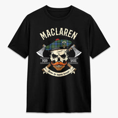 MacLaren Ancient Tartan Crest 2D T-shirt - Alba Skull Style