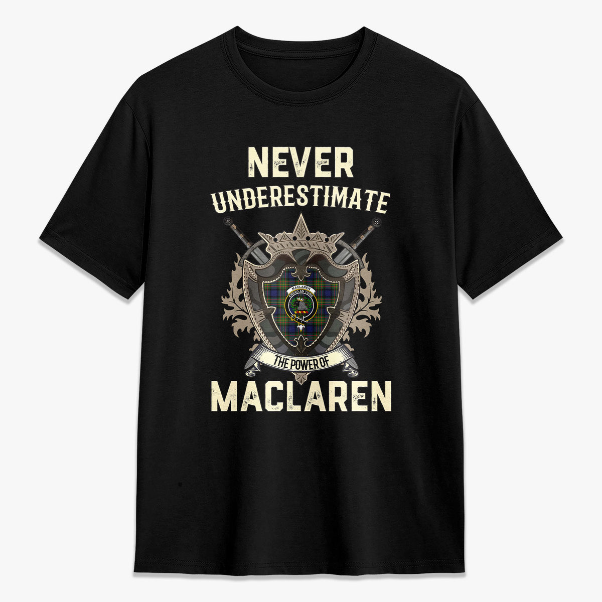 MacLaren Modern Tartan Crest 2D T-shirt - Never Underestimate Style