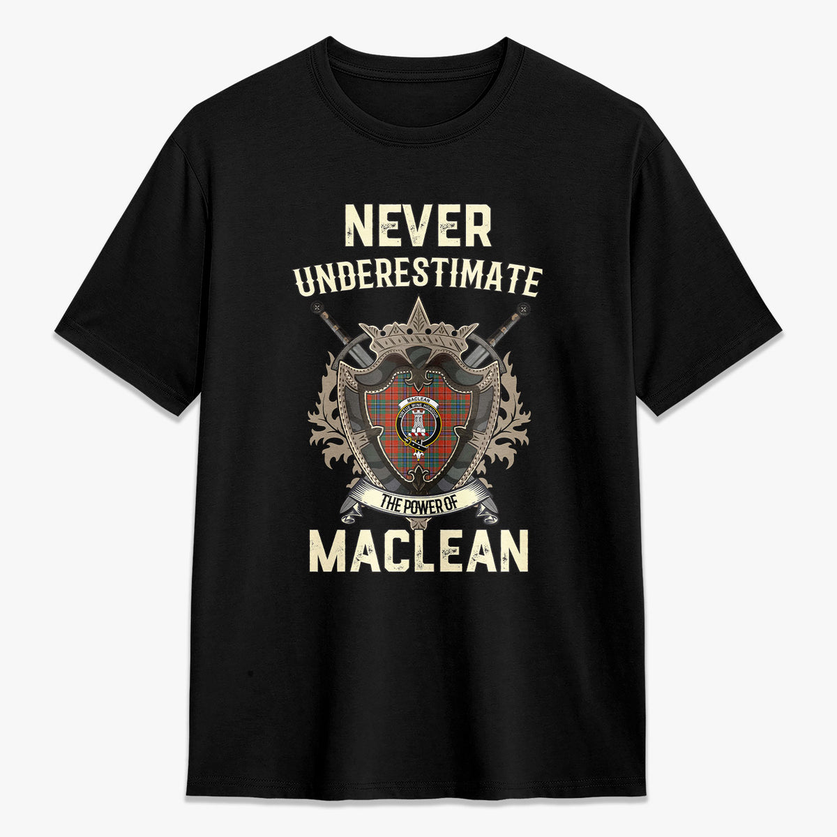MacLean of Duart Ancient Tartan Crest 2D T-shirt - Never Underestimate Style