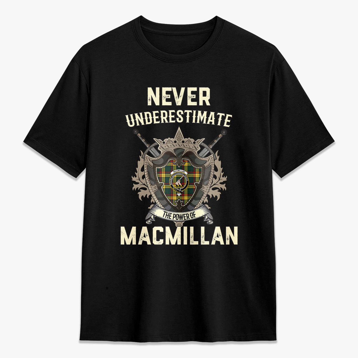 MacMillan Old Modern Tartan Crest 2D T-shirt - Never Underestimate Style