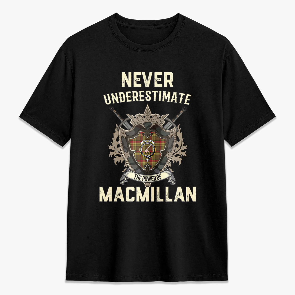 MacMillan Old Weathered Tartan Crest 2D T-shirt - Never Underestimate Style
