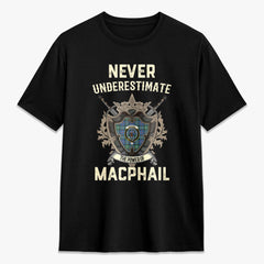 MacPhail Hunting Ancient Tartan Crest 2D T-shirt - Never Underestimate Style