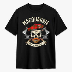 MacQuarrie Tartan Crest 2D T-shirt - Alba Skull Style