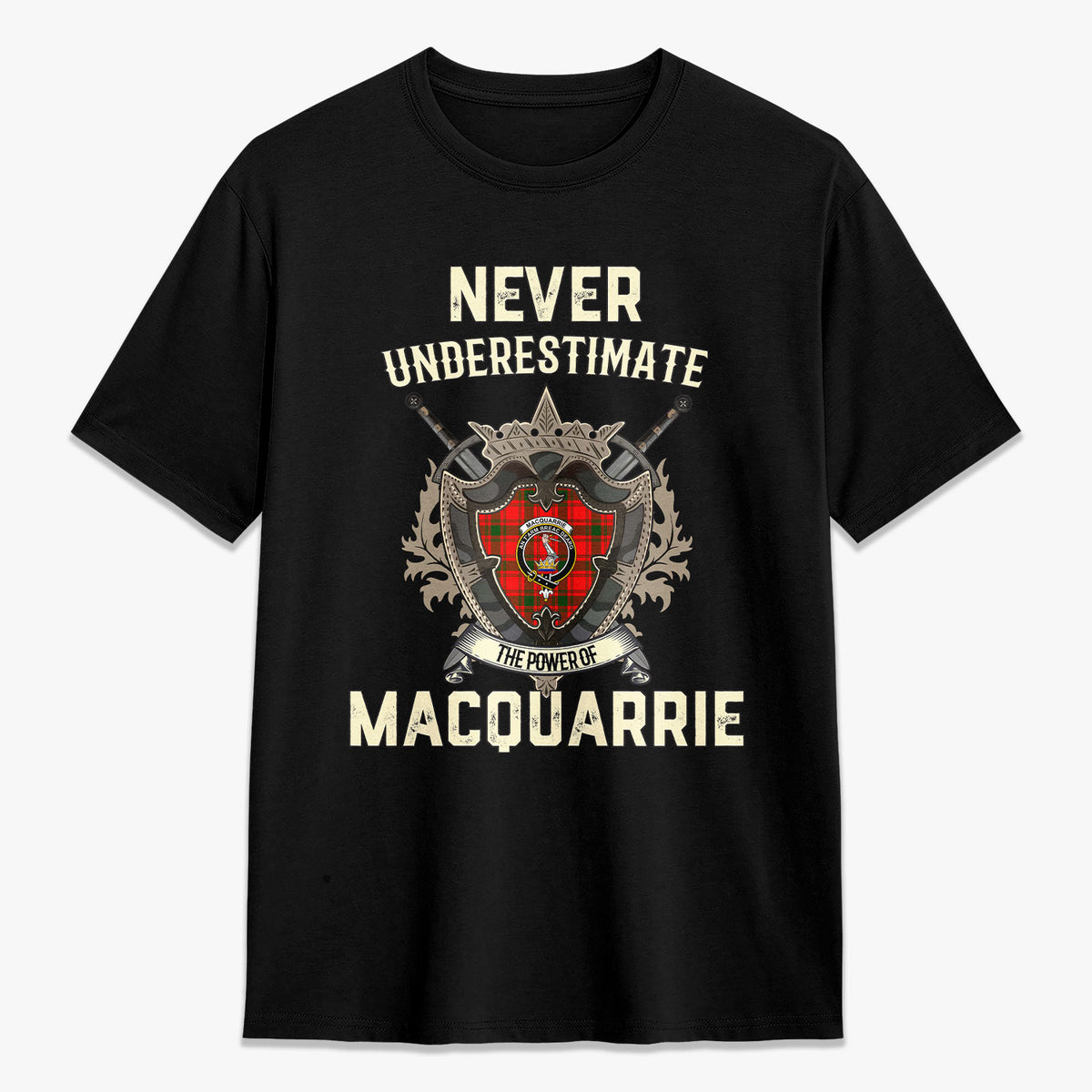 MacQuarrie Tartan Crest 2D T-shirt - Never Underestimate Style