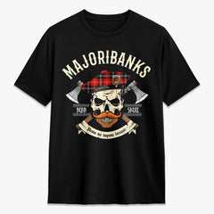 Majoribanks Tartan Crest 2D T-shirt - Alba Skull Style