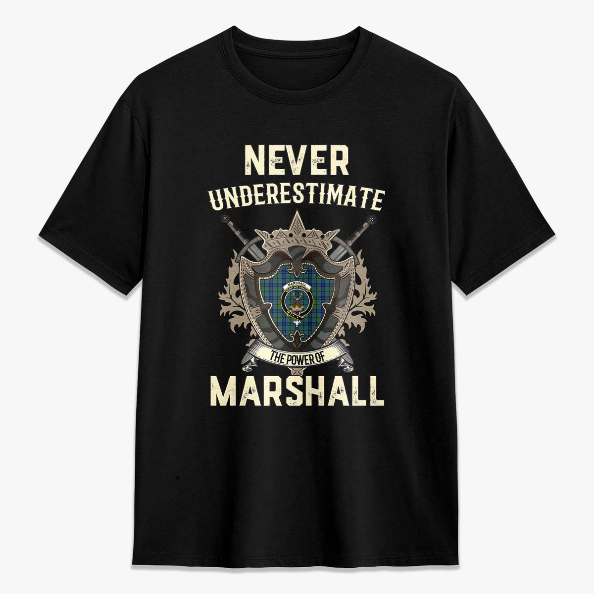Marshall Tartan Crest 2D T-shirt - Never Underestimate Style