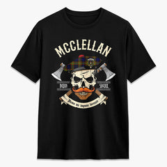 McClellan Modern Tartan Crest 2D T-shirt - Alba Skull Style